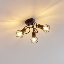 Plafonnier Baripada Noir, 3 Lumieres