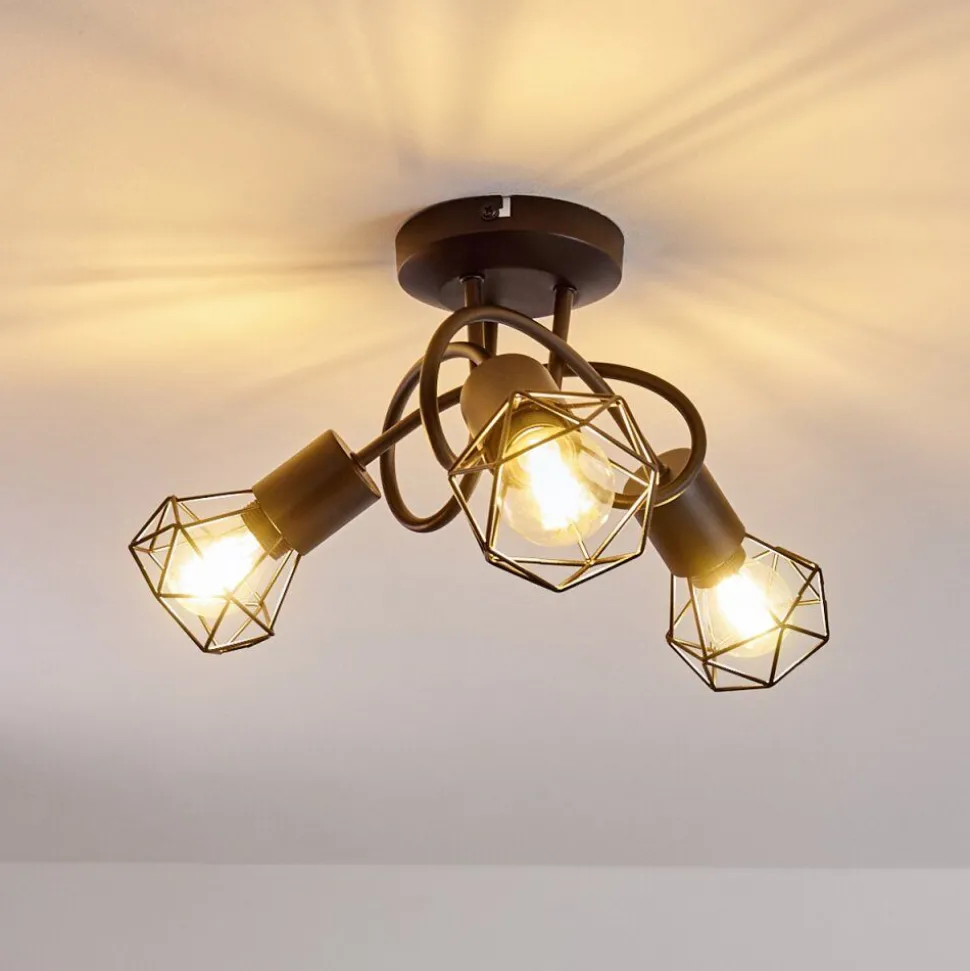 Plafonnier Baripada Noir, 3 Lumieres