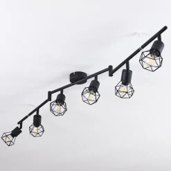 Plafonnier Baripada Noir, 6 Lumieres