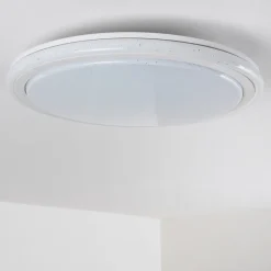 Plafonnier Bermeo Led Blanc, 2 Lumieres, Telecommandes, Changeur De Couleurs