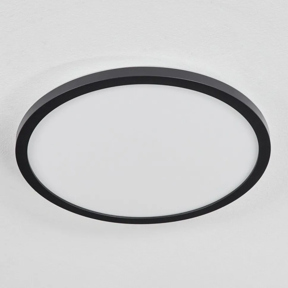 Plafonnier Boyero Led Noir, 2 Lumieres, Telecommandes, Changeur De Couleurs