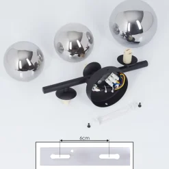 Plafonnier Chariton Led Noir, 3 Lumieres