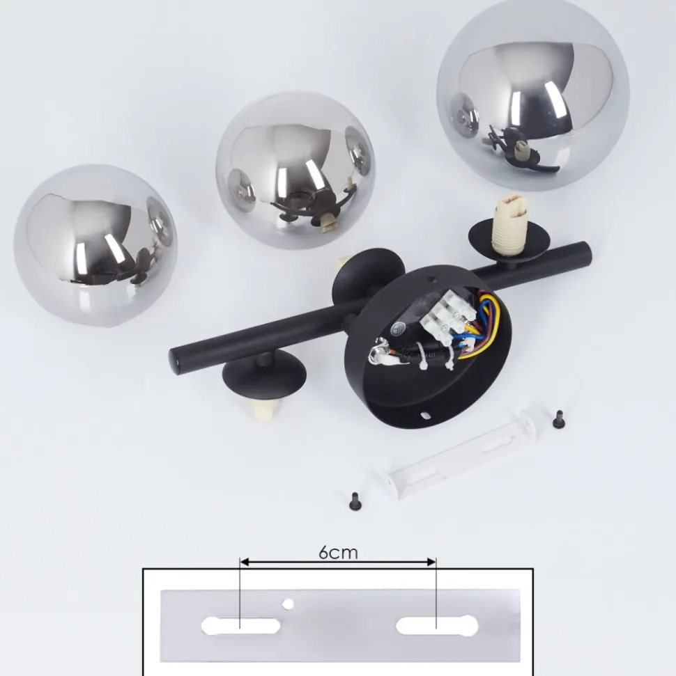 Plafonnier Chariton Led Noir, 3 Lumieres