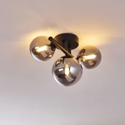 Plafonnier Chariton Noir, 3 Lumieres