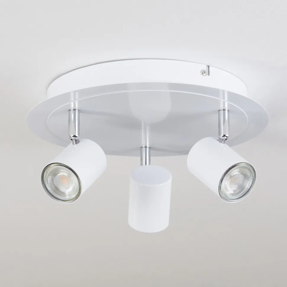 Plafonnier Chennai Led Chrome, Blanc, 3 Lumieres