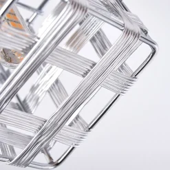Plafonnier Desrue Chrome, Argente, 3 Lumieres