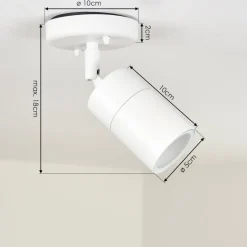 Plafonnier Exterieur Aketohoin Led Blanc, 1 Lumiere