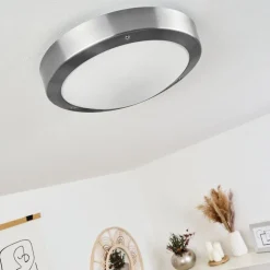 Plafonnier Exterieur Alleen Led Nickel Mat, 3 Lumieres