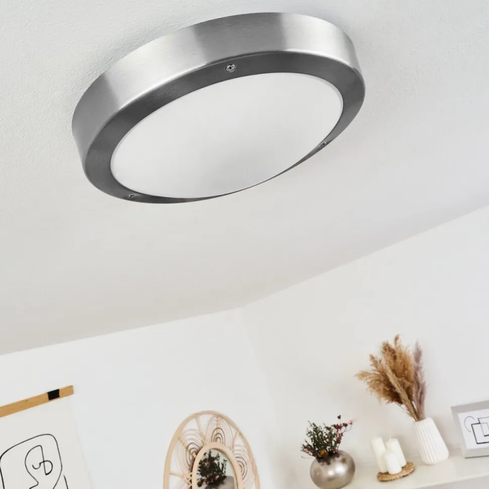 Plafonnier Exterieur Alleen Led Nickel Mat, 3 Lumieres