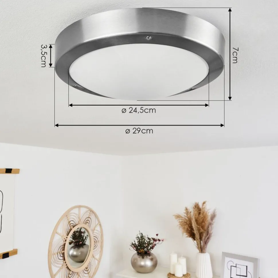 Plafonnier Exterieur Alleen Led Nickel Mat, 3 Lumieres