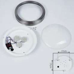 Plafonnier Exterieur Alleen Led Nickel Mat, 3 Lumieres