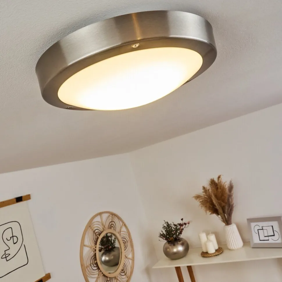 Plafonnier Exterieur Alleen Led Nickel Mat, 3 Lumieres