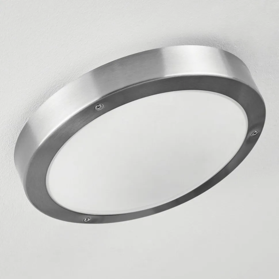Plafonnier Exterieur Alleen Led Nickel Mat, 3 Lumieres