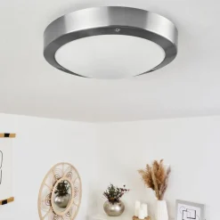 Plafonnier Exterieur Alleen Led Nickel Mat, 3 Lumieres