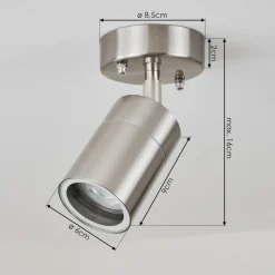 Plafonnier Exterieur Corneda Acier Inoxydable, 1 Lumiere