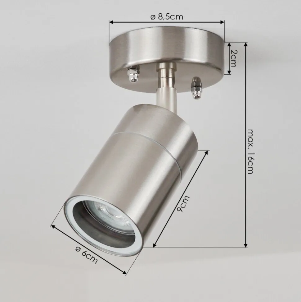 Plafonnier Exterieur Corneda Acier Inoxydable, 1 Lumiere