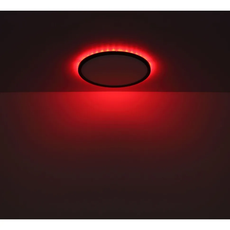 Plafonnier Exterieur Globo Sapana Led Noir, 1 Lumiere, Telecommandes