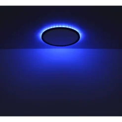 Plafonnier Exterieur Globo Sapana Led Noir, 1 Lumiere, Telecommandes
