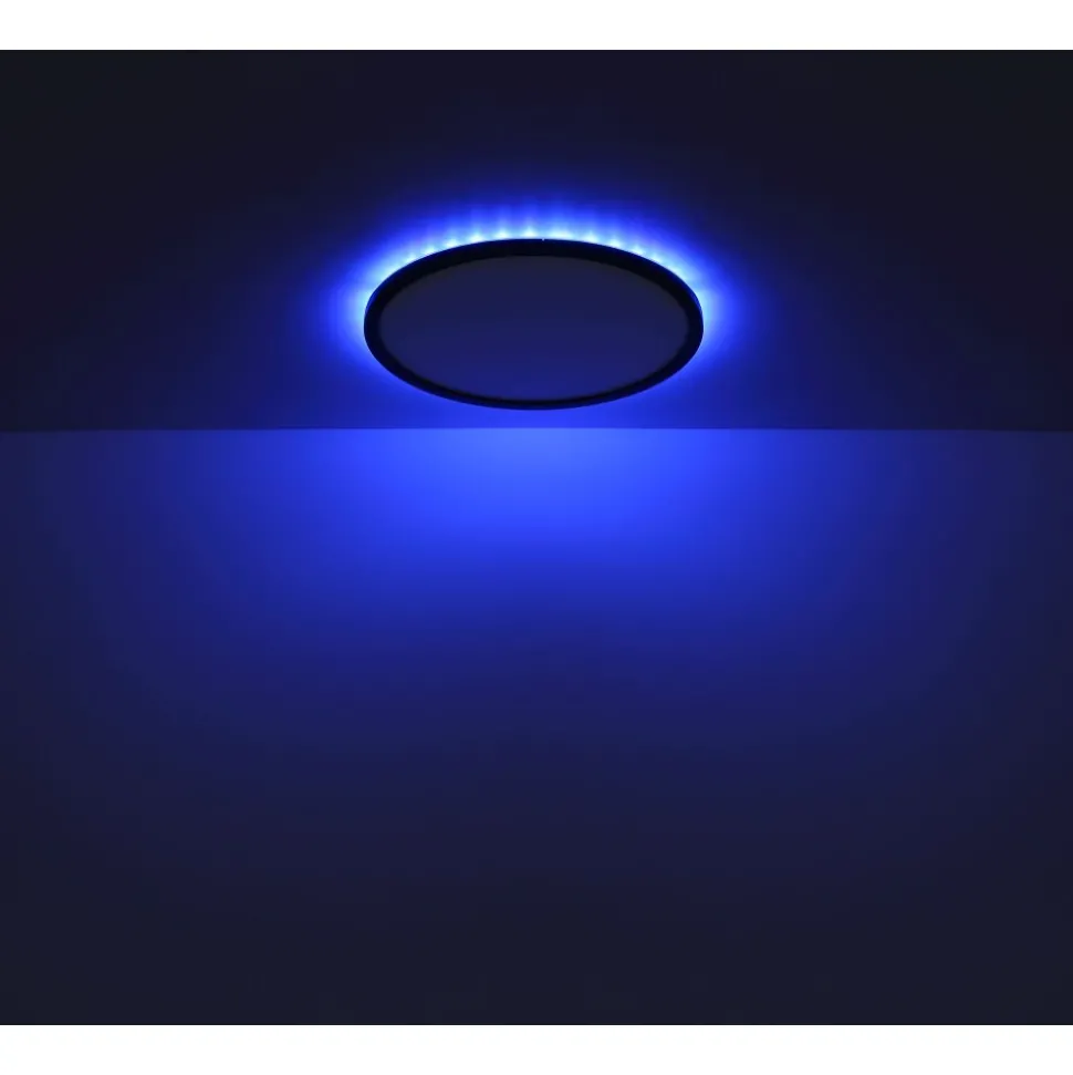 Plafonnier Exterieur Globo Sapana Led Noir, 1 Lumiere, Telecommandes