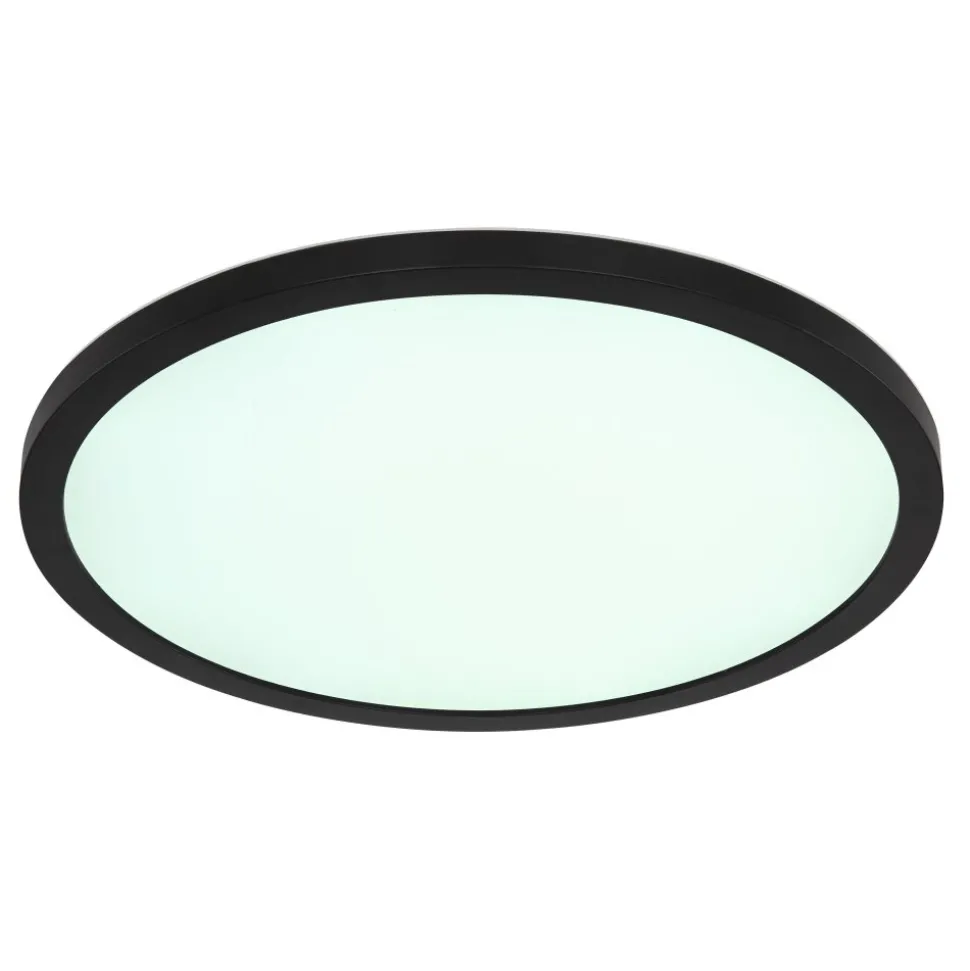 Plafonnier Exterieur Globo Sapana Led Noir, 1 Lumiere, Telecommandes
