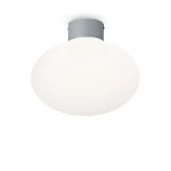 Plafonnier Exterieur Ideallux Clio Gris, 1 Lumiere