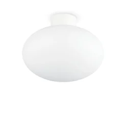 Plafonnier Exterieur Ideallux Clio Blanc, 1 Lumiere
