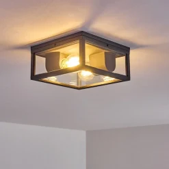 Plafonnier Exterieur Kiwalik Anthracite, 1 Lumiere