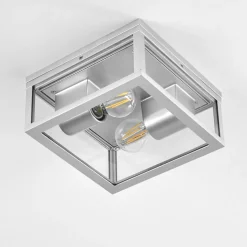 Plafonnier Exterieur Kiwalik Argente, 2 Lumieres