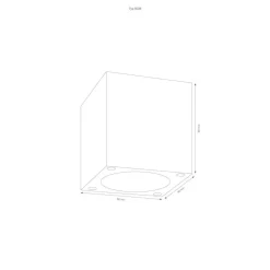Plafonnier Exterieur Lcd 5029 Led Blanc, 1 Lumiere