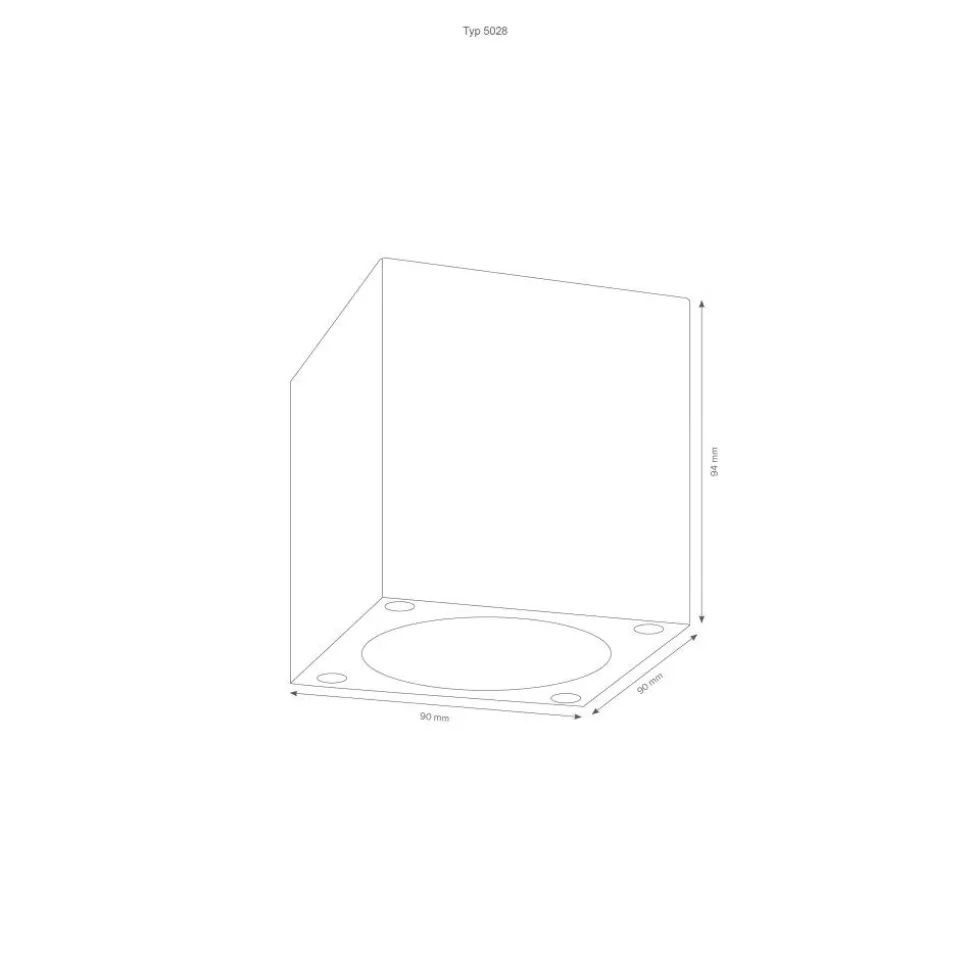 Plafonnier Exterieur Lcd 5029 Led Blanc, 1 Lumiere