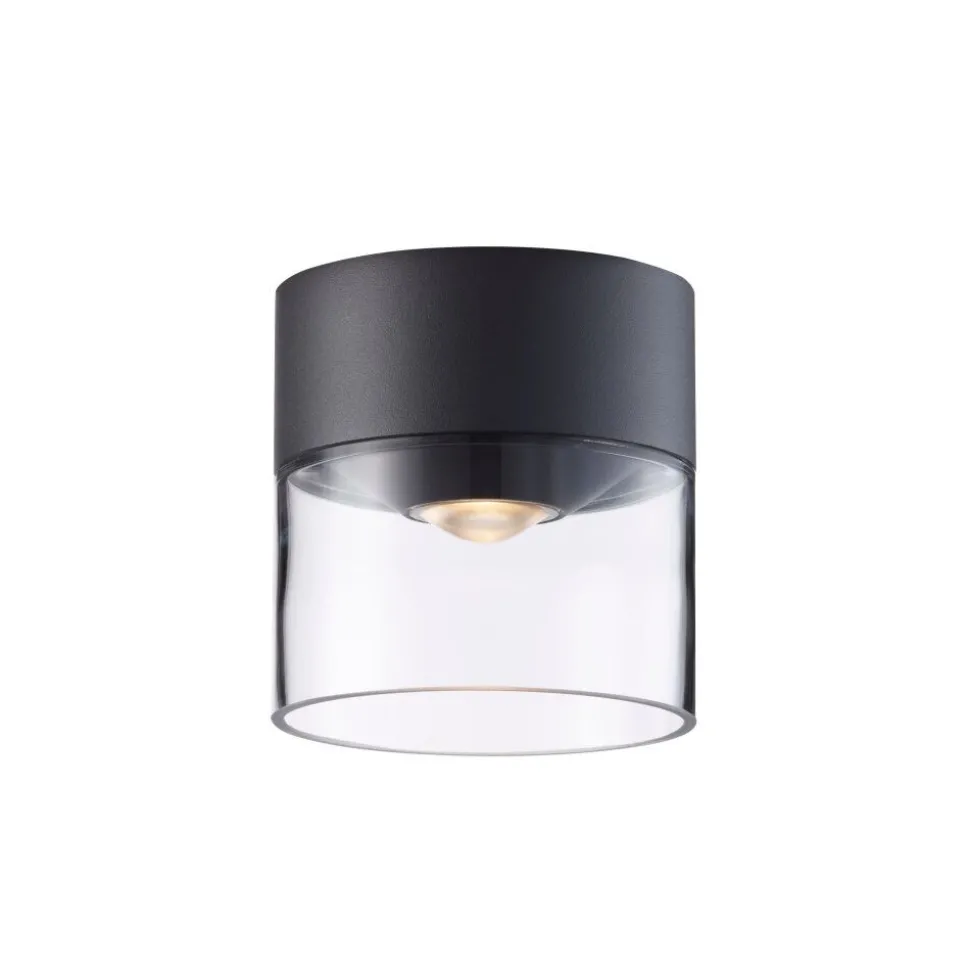 Plafonnier Exterieur Lcd 5068 Led Noir, 1 Lumiere