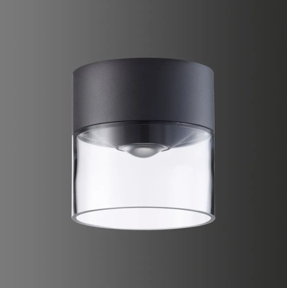 Plafonnier Exterieur Lcd 5068 Led Noir, 1 Lumiere