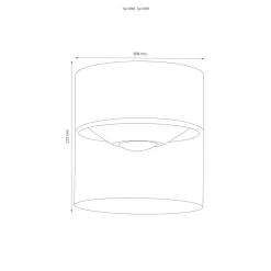 Plafonnier Exterieur Lcd 5069 Led Blanc, 1 Lumiere