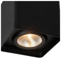 Plafonnier Exterieur Lucide Leeds Led Noir, 1 Lumiere