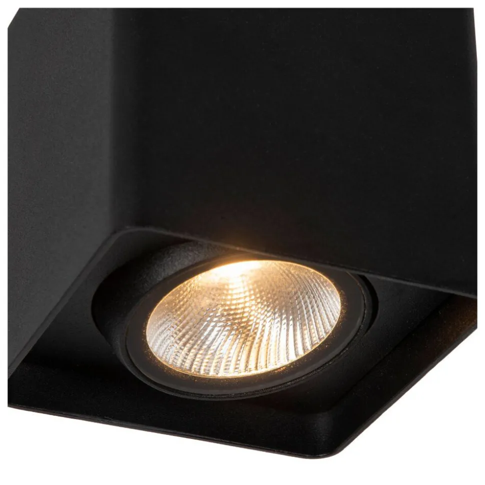 Plafonnier Exterieur Lucide Leeds Led Noir, 1 Lumiere