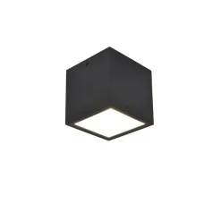 Plafonnier Exterieur Lutec Gemini Led Noir, 1 Lumiere