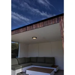 Plafonnier Exterieur Lutec Kayah Led Anthracite, 1 Lumiere