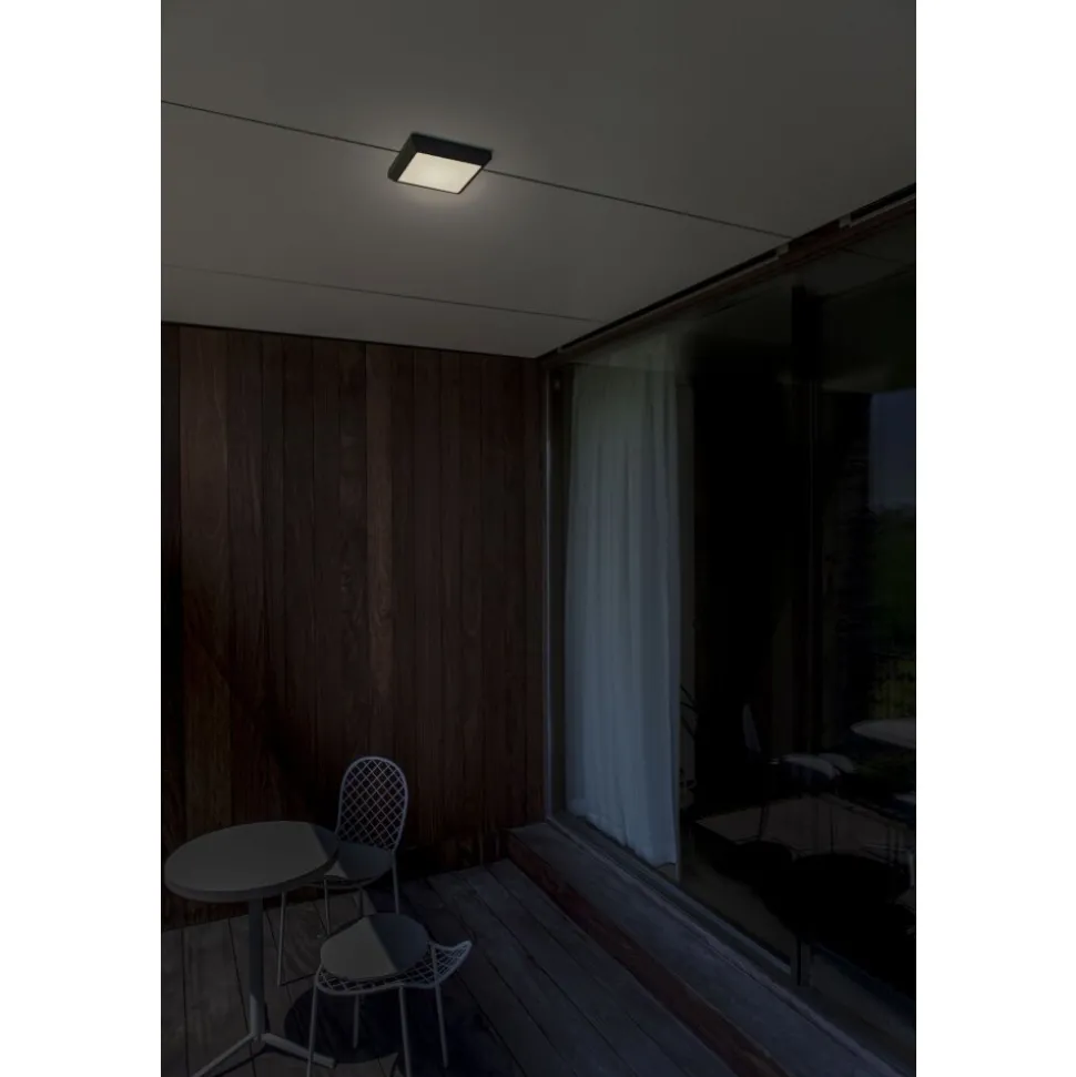 Plafonnier Exterieur Lutec Helena Led Anthracite, 1 Lumiere