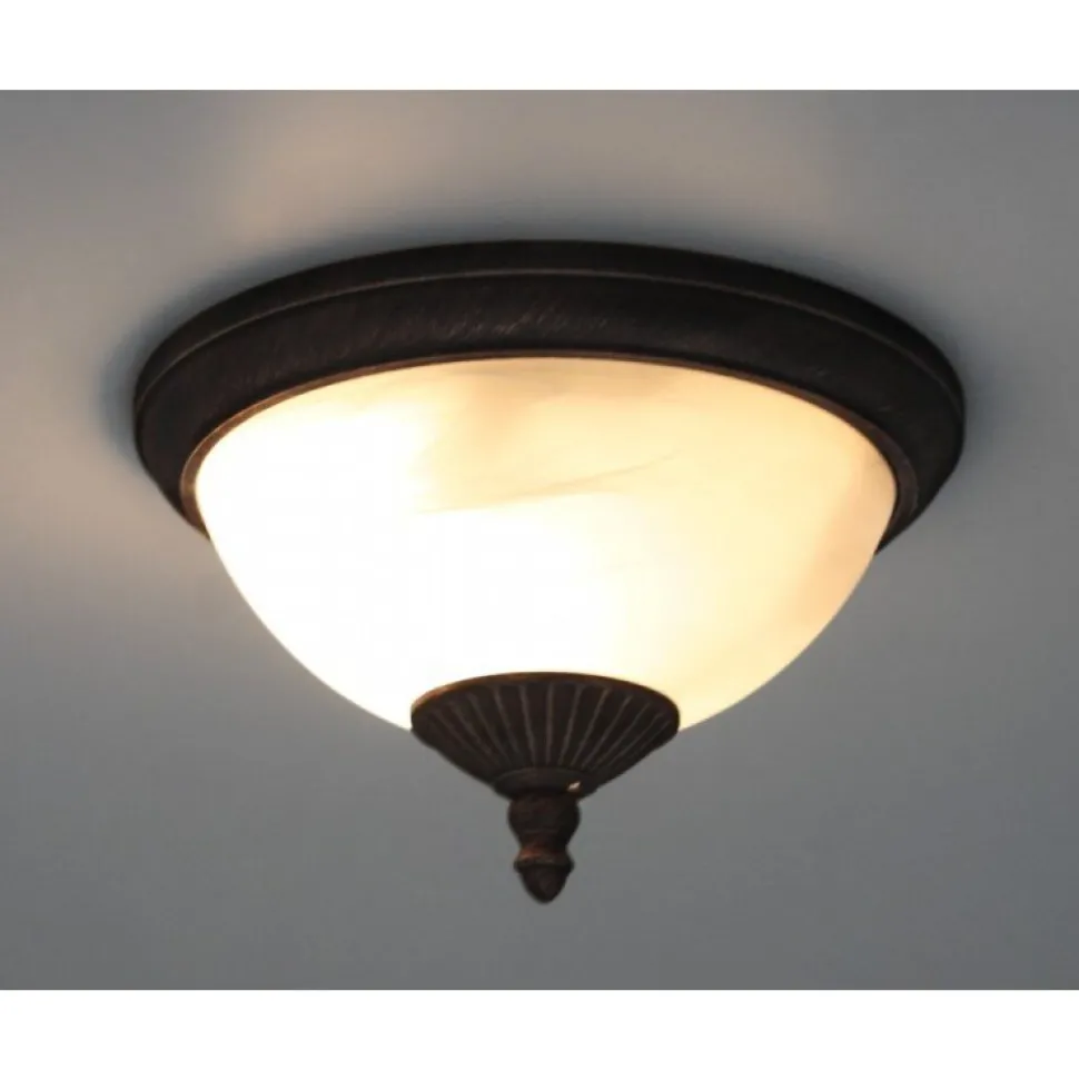Plafonnier Exterieur Rabalux Madrid Blanc, 2 Lumieres