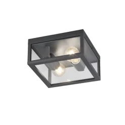Plafonnier Exterieur Trio Garonne Anthracite, 2 Lumieres