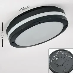 Plafonnier Exterieur Wollongong Led Anthracite, 1 Lumiere