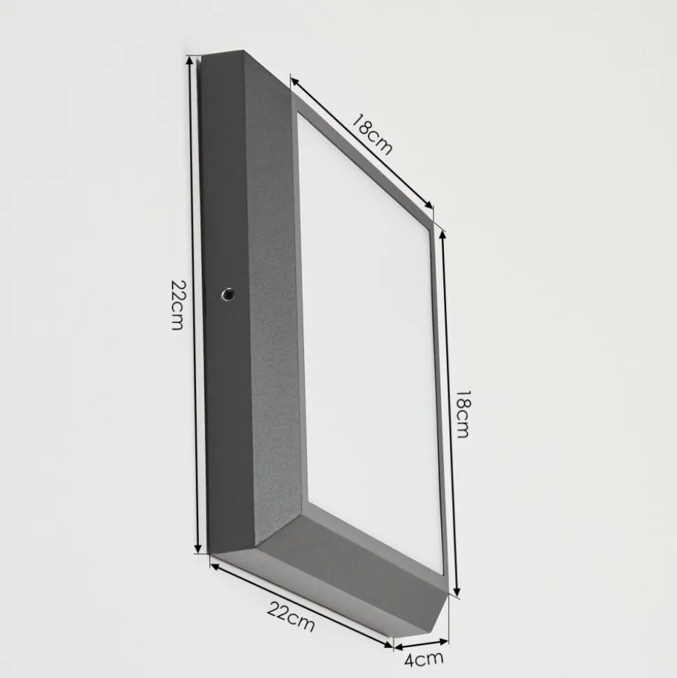 Plafonnier Exterieuralkmaar Led Anthracite, 1 Lumiere