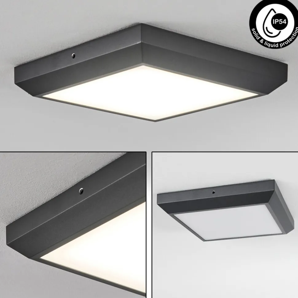 Plafonnier Exterieuralkmaar Led Anthracite, 1 Lumiere