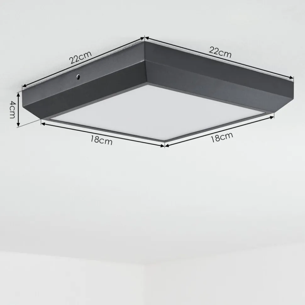Plafonnier Exterieuralkmaar Led Anthracite, 1 Lumiere