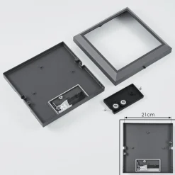 Plafonnier Exterieuralkmaar Led Anthracite, 1 Lumiere