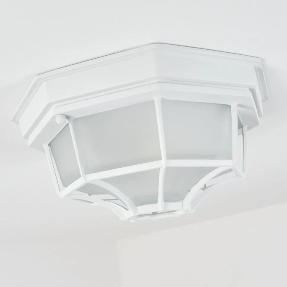 Plafonnier Exterieuribacache Blanc, 1 Lumiere