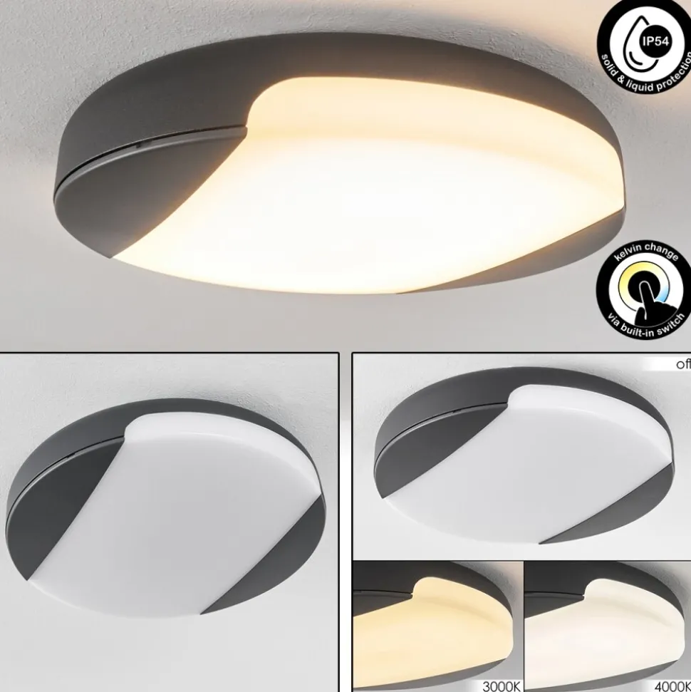 Plafonnier Exterieurjoserand Led Anthracite, 1 Lumiere