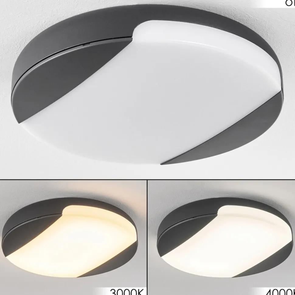 Plafonnier Exterieurjoserand Led Anthracite, 1 Lumiere