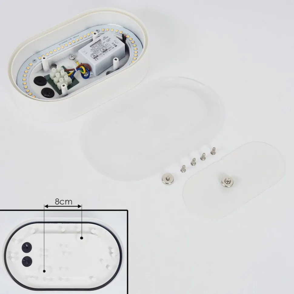 Plafonnier Exterieurpaleroo Led Blanc, 1 Lumiere