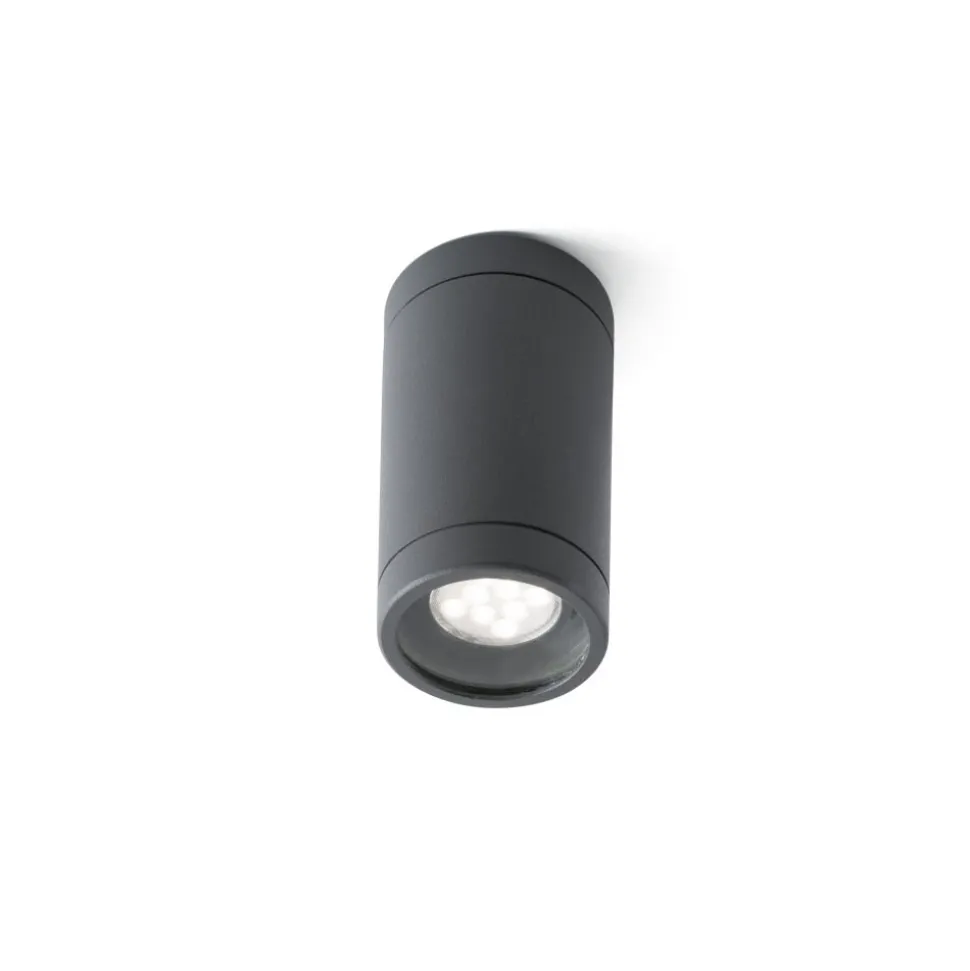 Plafonnier Faro Barcelona Olot Gris, 1 Lumiere